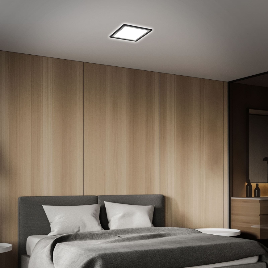 Briloner 7457-414 - LED Deckenleuchte SLIM LED/18W/230V 4000K 29x29 cm schwarz