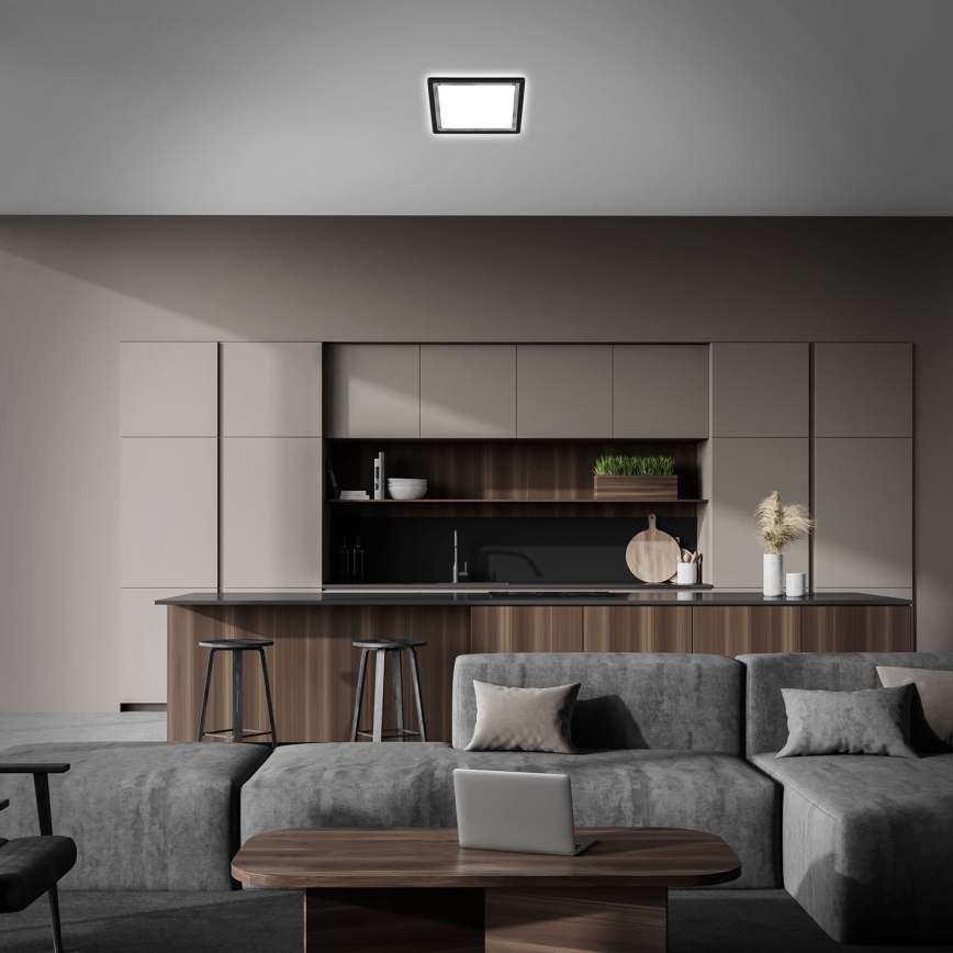 Briloner 7457-414 - LED Deckenleuchte SLIM LED/18W/230V 4000K 29x29 cm schwarz