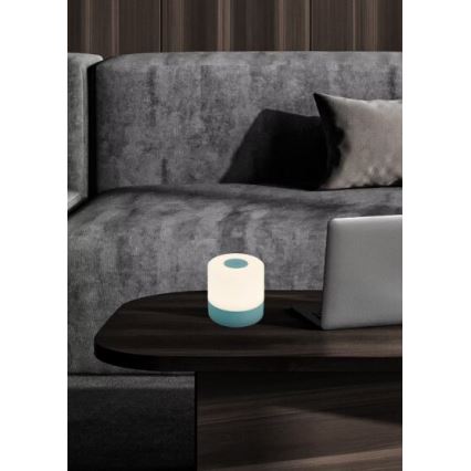 Briloner 7461010 - Dimmbare, aufladbare LED-Outdoor-Tischleuchte LED/2W/5V IP44 blau