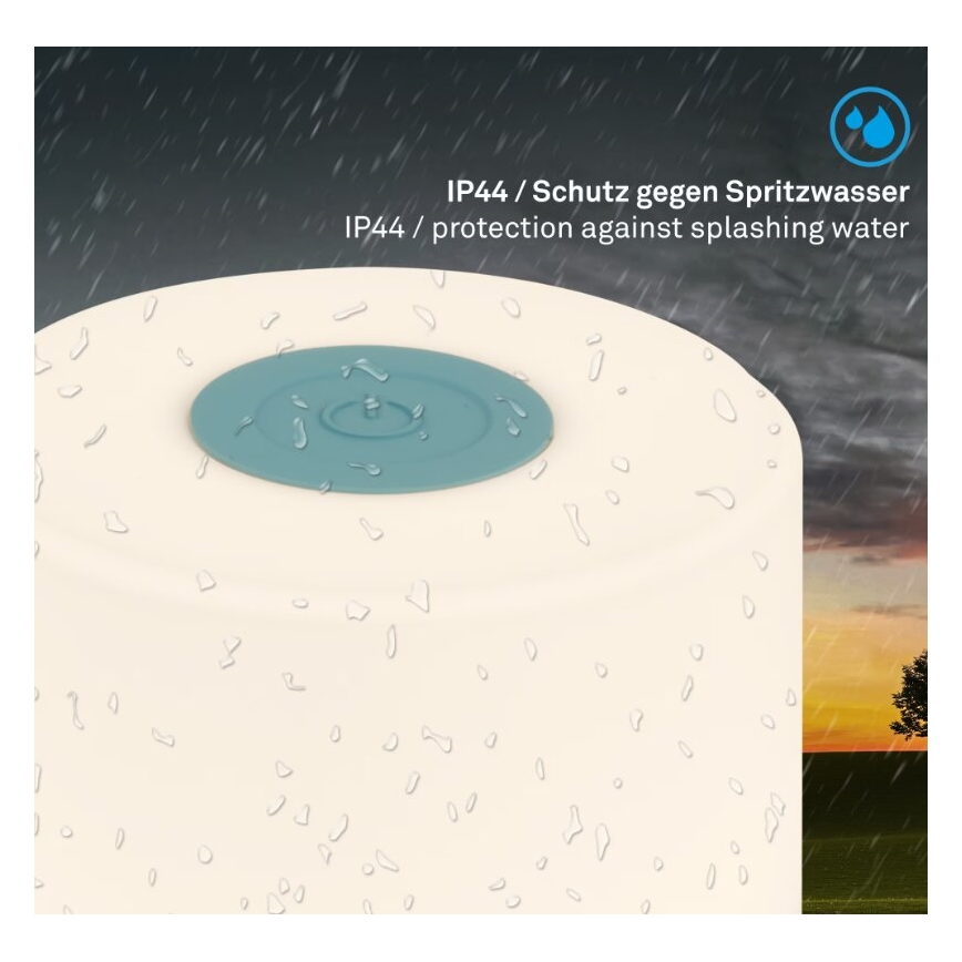 Briloner 7461010 - Dimmbare, aufladbare LED-Outdoor-Tischleuchte LED/2W/5V IP44 blau