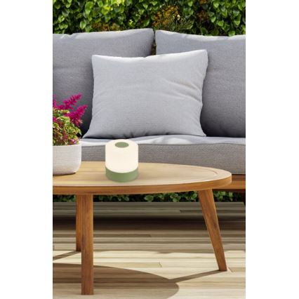Briloner 7461019 - Dimmbare, aufladbare LED-Outdoor-Tischleuchte LED/2W/5V IP44 grün