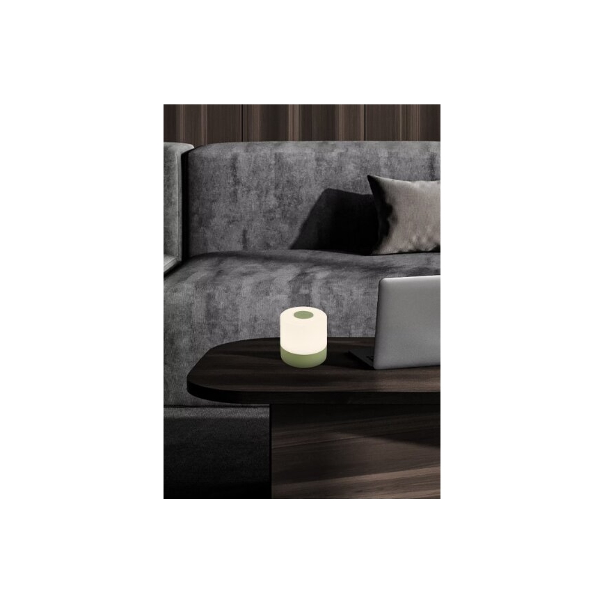 Briloner 7461019 - Dimmbare, aufladbare LED-Outdoor-Tischleuchte LED/2W/5V IP44 grün