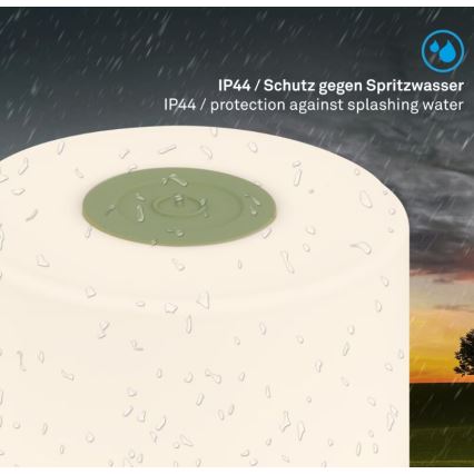 Briloner 7461019 - Dimmbare, aufladbare LED-Outdoor-Tischleuchte LED/2W/5V IP44 grün