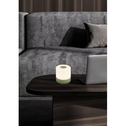 Briloner 7461019 - LED dimmbare wiederaufladbare Außen-Tischlampe LED/2W/5V IP44 1200 mAh grün