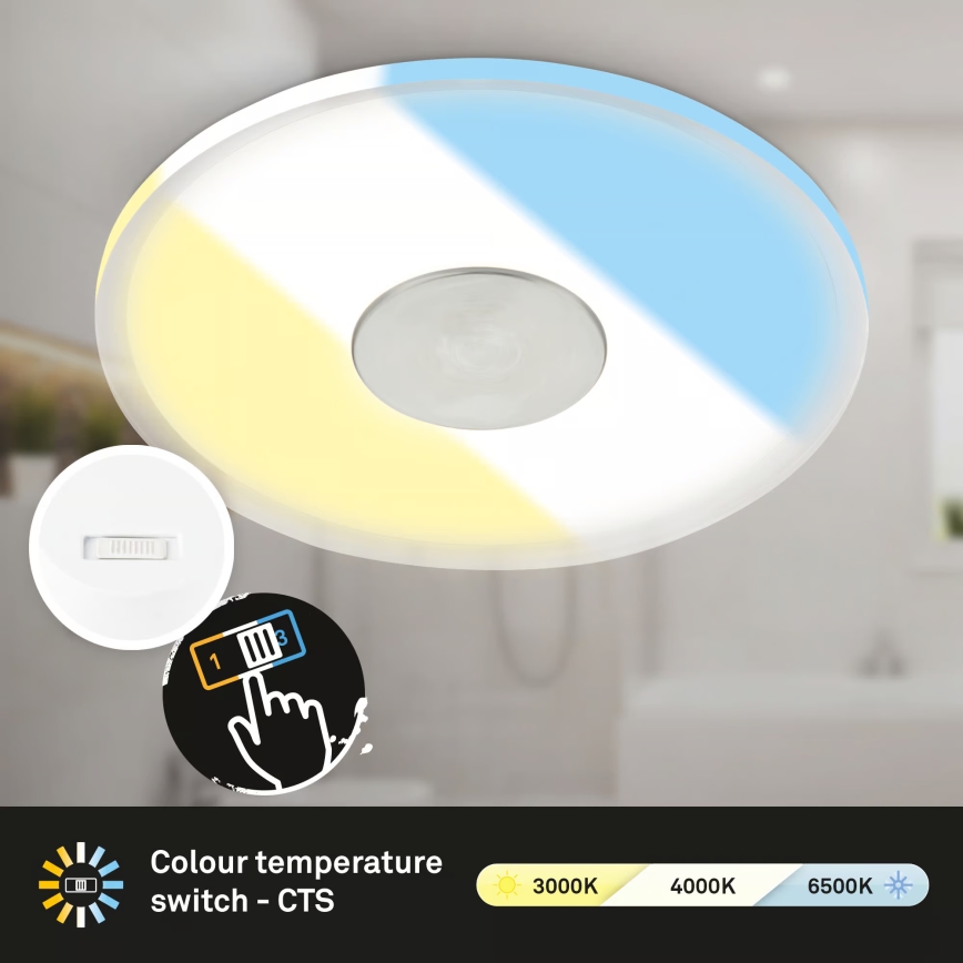 Briloner 7480019 - LED-Einbauleuchte für Badezimmer LED/6W/230V 3000/4000/6500K IP44 weiß