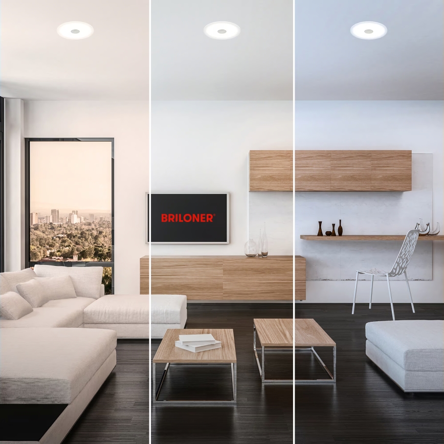 Briloner 7481019 - LED-Einbauleuchte für Badezimmer LED/12W/230V 3000/4000/6500K IP44 weiß