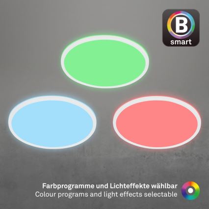 Briloner 7494016 - LED RGBW dimmbare Deckenleuchte SMART LED/22W/230V 4000K Ø 42 cm Wi-Fi Tuya + Fernbedienung