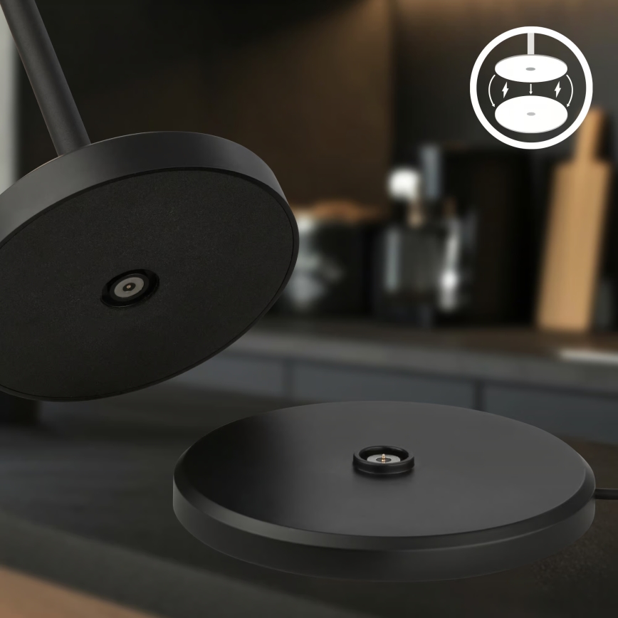 Briloner 7521015 - SIGO dimmbare, wiederaufladbare LED-Tischlampe für den Außenbereich LED/2,5W/5V IP44 2600 mAh schwarz