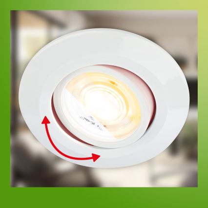 Briloner 7586036 - 3er-Set LED-Badezimmer-Einbauleuchte KLIRA LED/4,9W/230V 2500/3000/4000K IP23 weiß