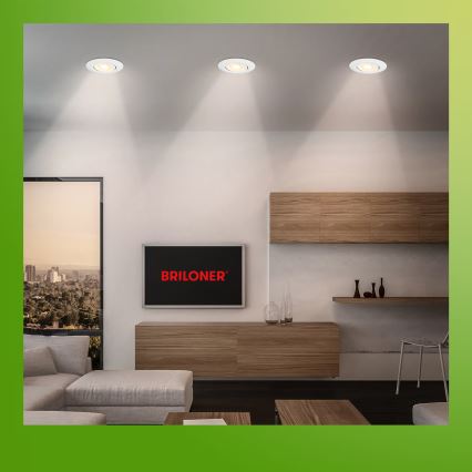 Briloner 7586036 - Set 3x LED-Badezimmer-Einbauleuchten KLIRA LED/4,9W/230V 2500/3000/4000K IP23 weiß