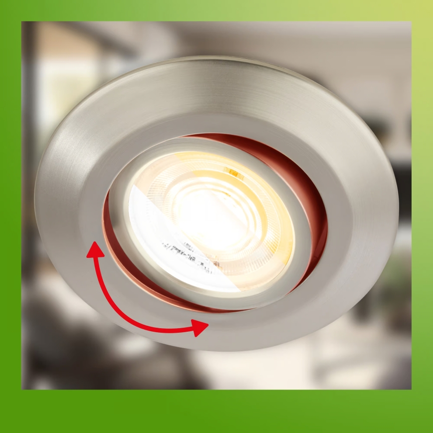 Briloner 7587032 - Set 3x dimmbare LED-Badezimmer-Einbauleuchten KLIRA LED/4,9W/230V 2500/3000/4000K IP23 mattchrom