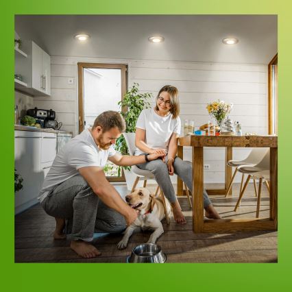 Briloner 7589032 - 3er-Set dimmbare LED-Einbauleuchten für Badezimmer KLIRA 1xLED/4,9W/230V IP44 matt-chrom