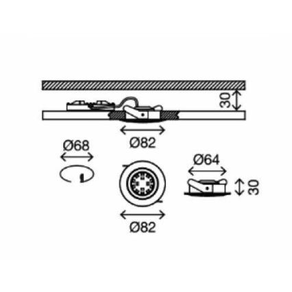 Briloner 8309-019 - Dimmbare LED-Einbauleuchte für Badezimmer LED/5W/230V IP23