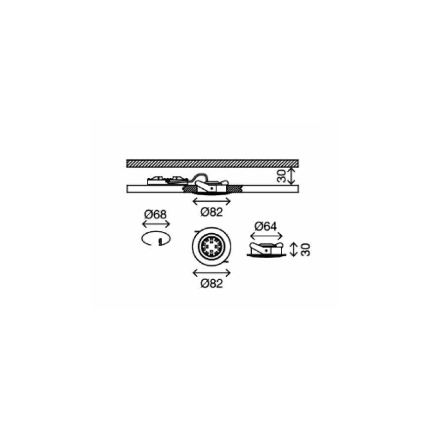 Briloner 8309-019 - Dimmbare LED-Einbauleuchte für Badezimmer LED/5W/230V IP23