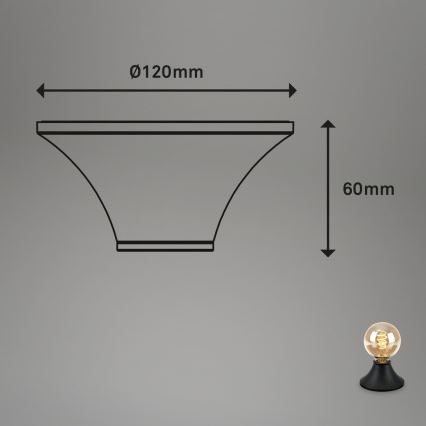 Briloner - Deckenleuchte für Badezimmer, 1x E27/10W/230V, IP44, schwarz