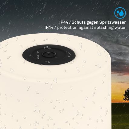 Briloner - LED-dimmbare, wiederaufladbare Touch-Tischleuchte für den Außenbereich LED/2W/5V 2700K IP44 1200 mAh schwarz