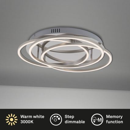 Briloner - Dimmbare LED-Deckenleuchte FRAMES LED/60W/230V glänzend Chrom