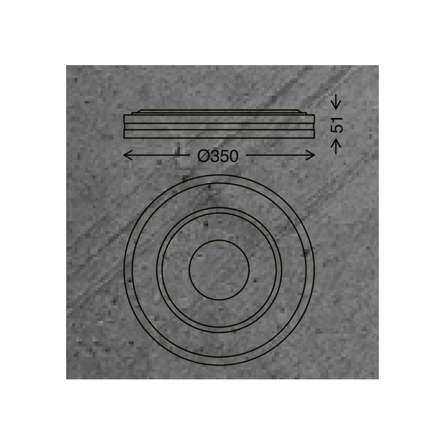 Briloner - Dimmbare LED-Deckenleuchte RIPPLE LED/24W/230V 3000-6500K + Fernbedienung