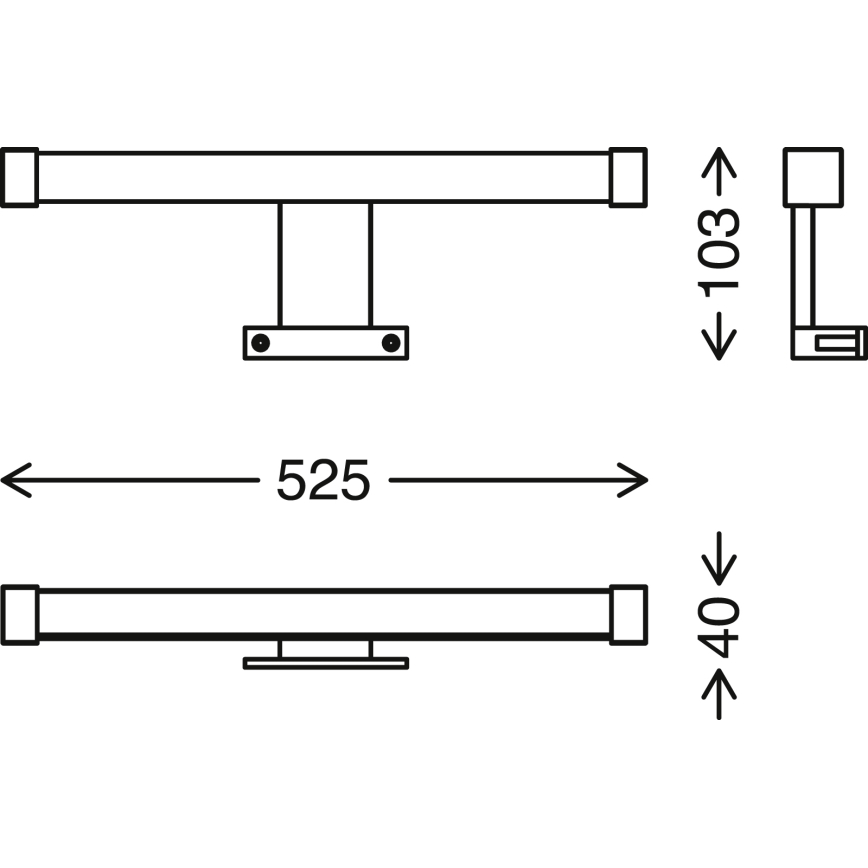 Briloner - LED Badezimmerspiegelbeleuchtung SPLASH LED/10W/230V IP44