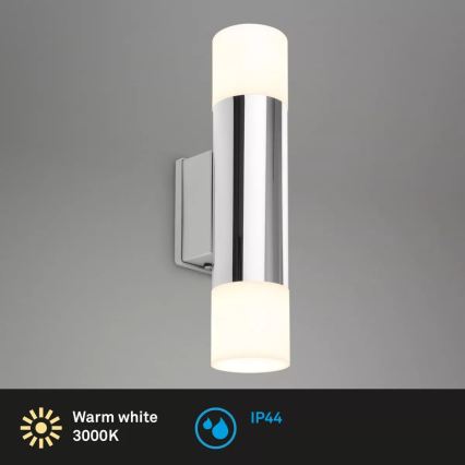 Briloner - LED-Badezimmer-Wandleuchte 2xGU10/4,8W/230V IP44 3000K glänzender Chrom