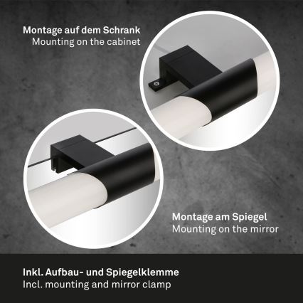 Briloner - LED-Badspiegelleuchte LED/7W/230V 4000K IP44 32 cm schwarz