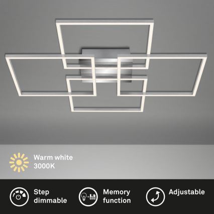 Briloner - LED Deckenleuchte FRAME dimmbar 4xLED/12W/230V