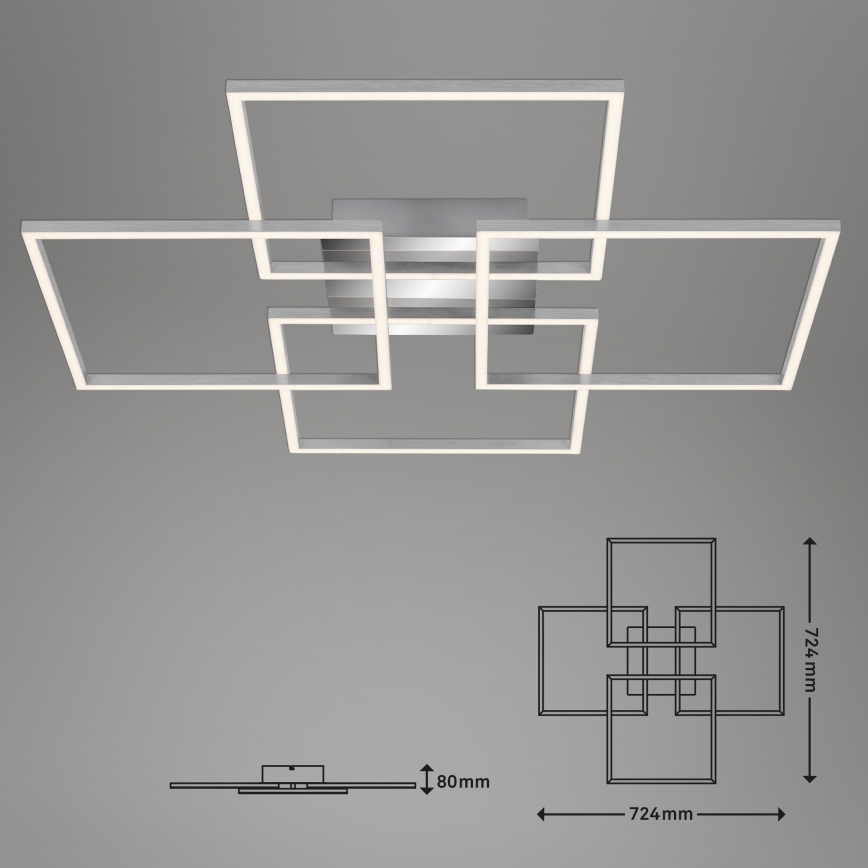 Briloner - LED Deckenleuchte FRAME dimmbar 4xLED/12W/230V
