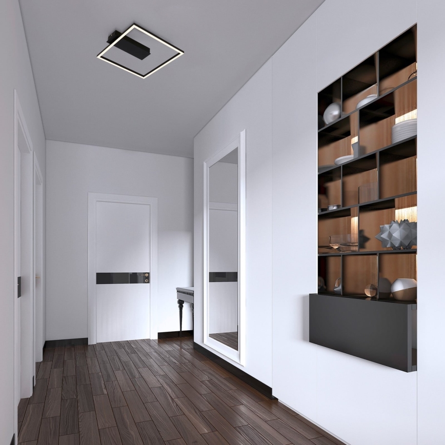 Briloner - LED Deckenleuchte FRAME LED/14W/230V 3000K 30x32 cm schwarz
