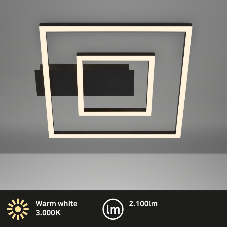 Briloner - LED Deckenleuchte FRAME LED/22W/230V 3000K 30x32 cm schwarz