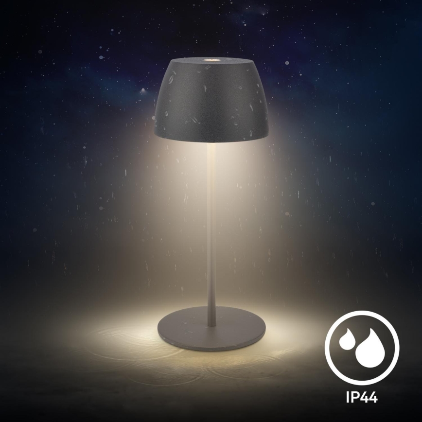 Briloner - LED, dimmbar, wiederaufladbar, mit Touch-Bedienung, Außen-Tischleuchte MINI LED/2,5W/5V IP44 1800 mAh Anthrazit