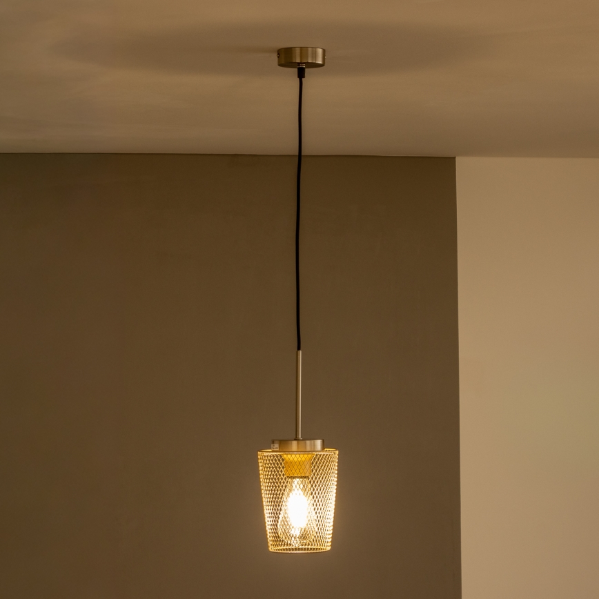 Briloner - Netzkabel mit Lampenkorb SEVENTIES Schwarz/Gold