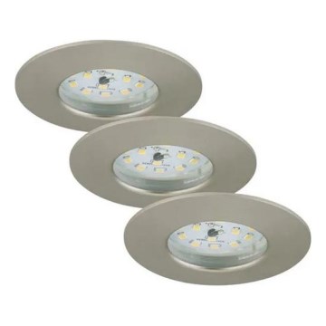 Briloner - SET 3x dimmbare LED-Einbauleuchte für Badezimmer LED/5,5W/230V IP44