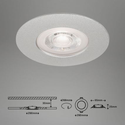 Briloner - SET 3x Dimmbare LED-Leuchte für das Badezimmer LED/4,9W/230V IP44