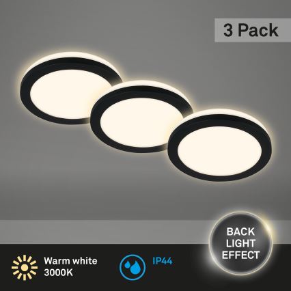 Briloner - SET 3x LED-Deckenleuchte für das Badezimmer LED/3W/230V IP44