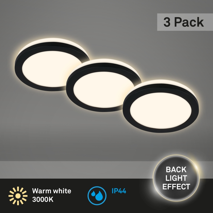 Briloner - SET 3x LED-Deckenleuchte für das Badezimmer LED/3W/230V IP44