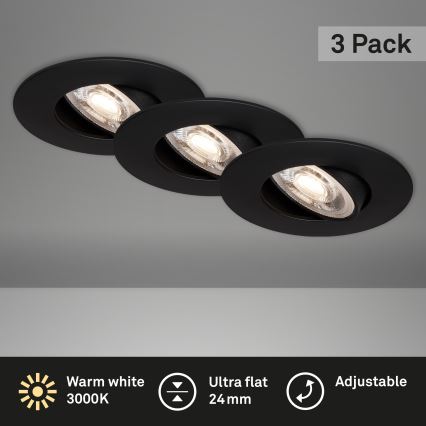 Briloner - SET 3x LED-Deckenleuchte für das Badezimmer LED/4,9W/230V IP23