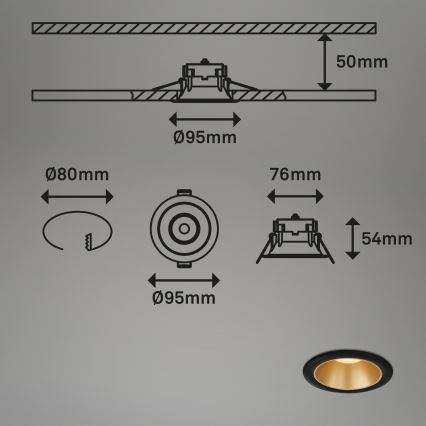 Briloner - SET 3x LED-Deckenleuchte für das Badezimmer LED/4,9W/230V IP44