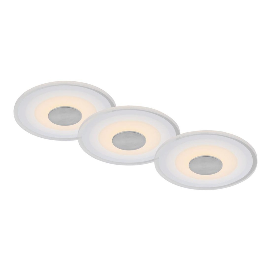 Briloner - SET 3x LED-Deckenleuchte für das Badezimmer LED/6W/230V IP44 Chrom