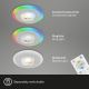 Briloner - SET 3x LED RGBW Dimmbare, abgehängte Badezimmer-Deckenleuchte LED/5W/230V 3000-6500K IP44 + Fernbedienung