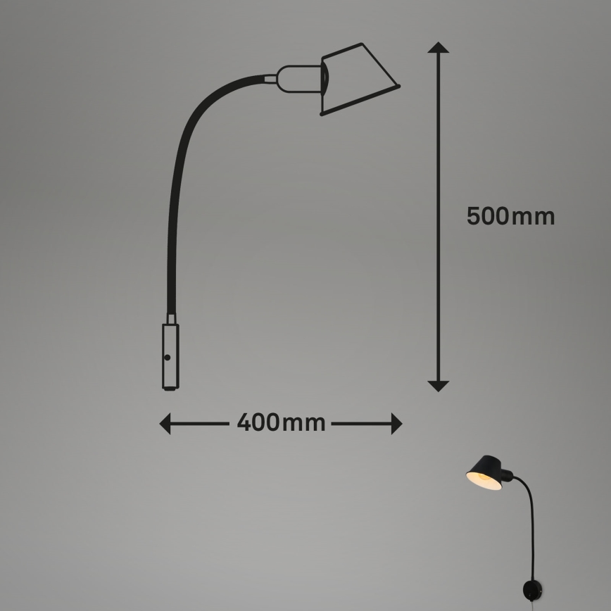 Briloner - Wandlampe BRELLO 1xE27/10W/230V