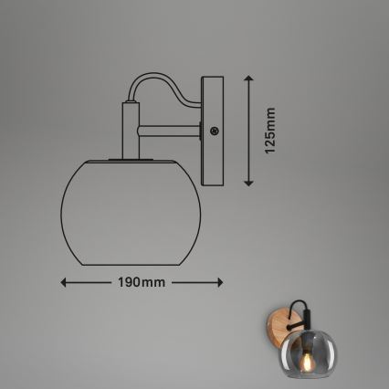 Briloner - Wandleuchte KYRO 1xE14/10W/230V