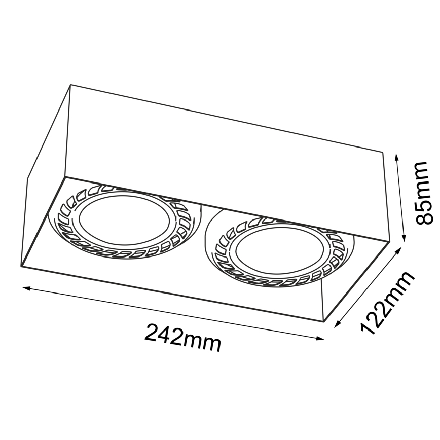 Brosline - Spotleuchte 2xGU10/18W/230V schwarz