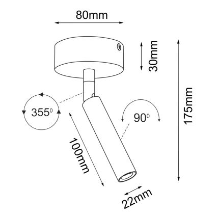 Brosline - Spotleuchte 1xG9/2,5W/230V schwarz