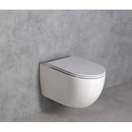 Bruckner - Hängendes WC Vortex Rimless FULDA Keramik/Weiß