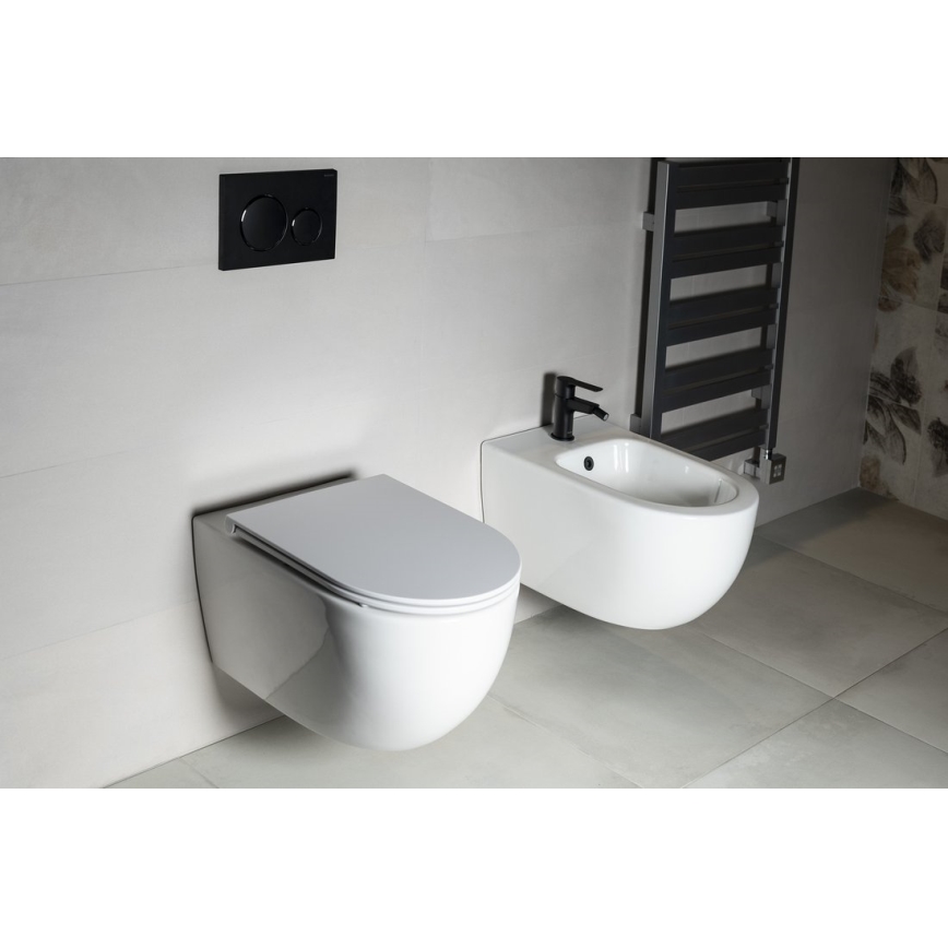 Bruckner - Hängendes WC Vortex Rimless FULDA Keramik/Weiß