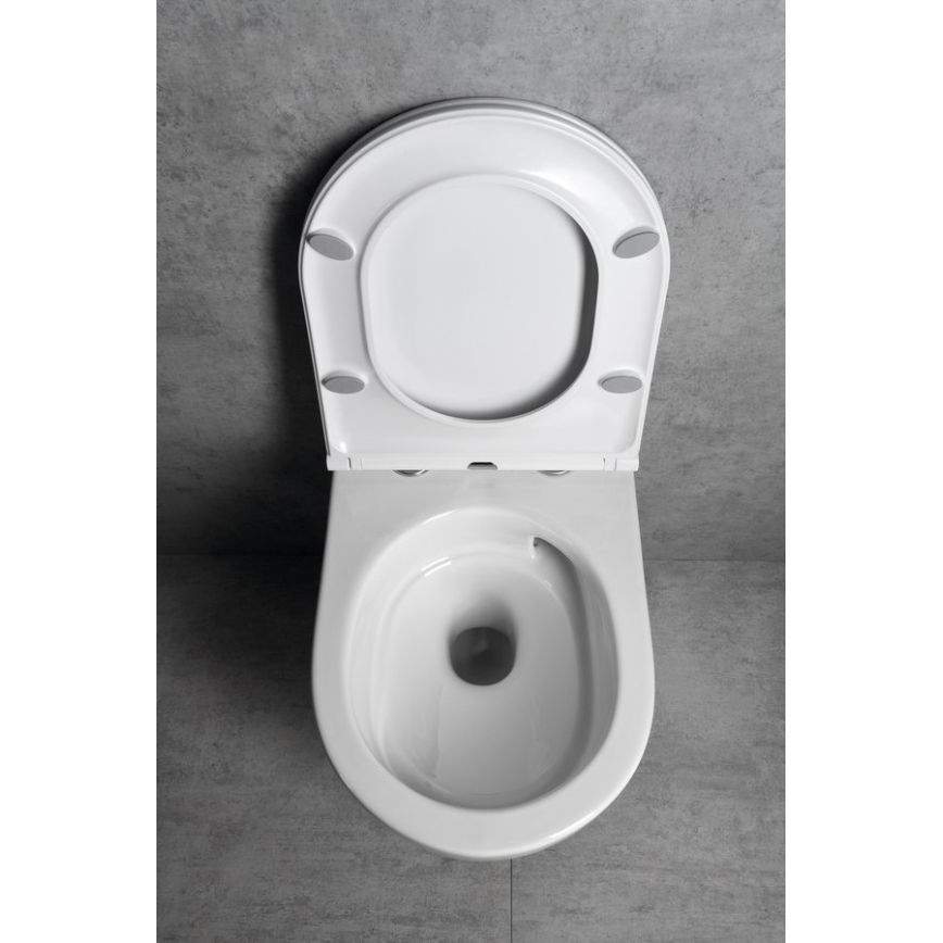 Bruckner - Hängendes WC Vortex Rimless FULDA Keramik/Weiß