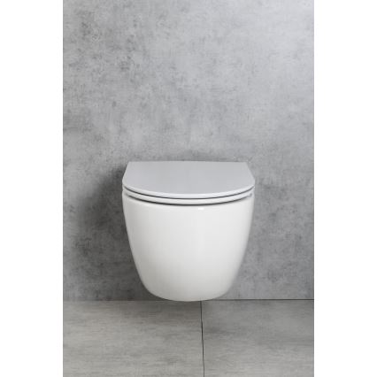 Bruckner - Hängendes WC Vortex Rimless FULDA Keramik/Weiß