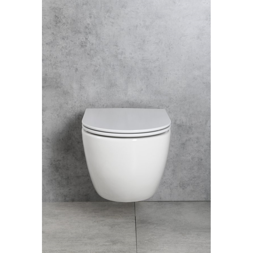 Bruckner - Hängendes WC Vortex Rimless FULDA Keramik/Weiß