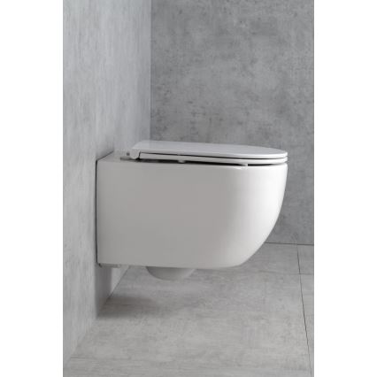 Bruckner - Hängendes WC Vortex Rimless FULDA Keramik/Weiß