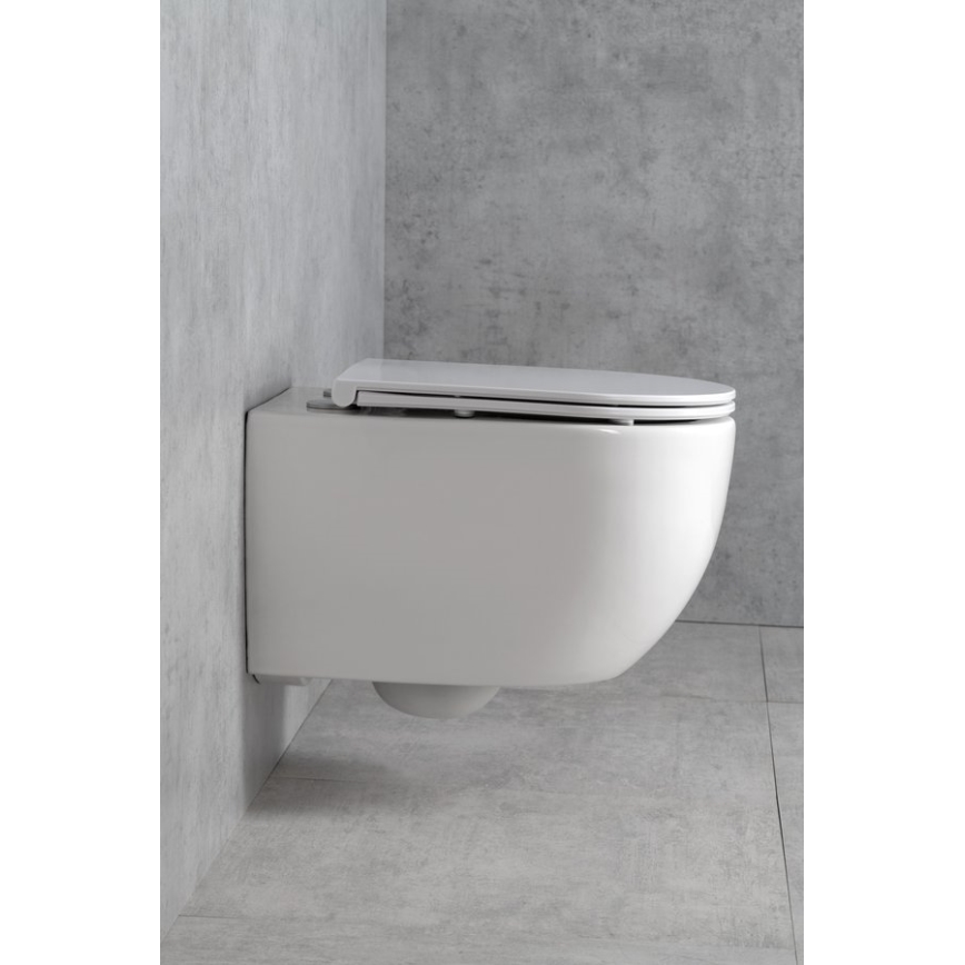 Bruckner - Hängendes WC Vortex Rimless FULDA Keramik/Weiß